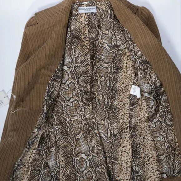 NEW Dolce & Gabbana Corduroy camel jacket / blazer - Picture 6 of 13